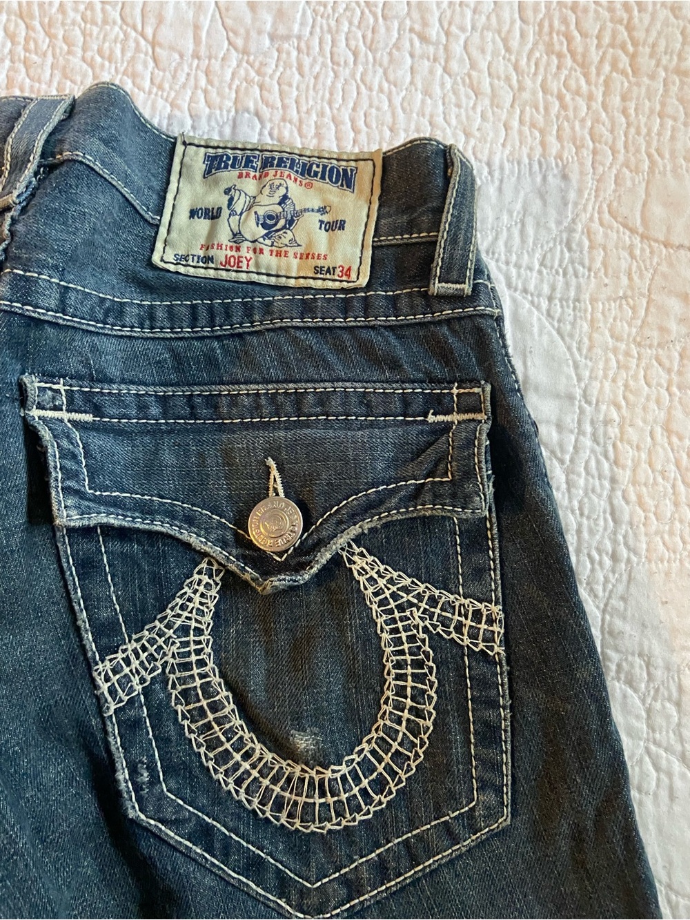 True Religion Mens Dark Blue Joey Jeans